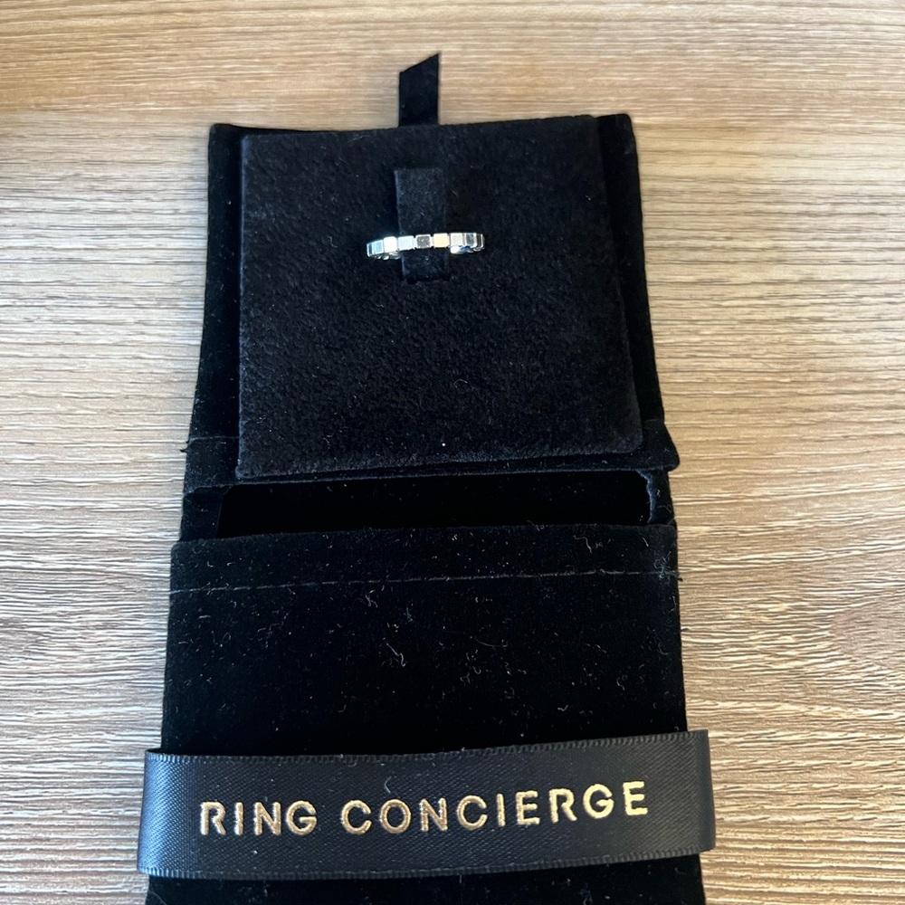 Ring Concierge Geometric Stackable Ring - 14k Whi… - image 4